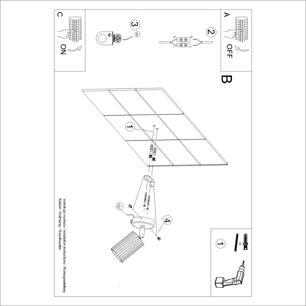 Applique moderna taupe orientabile 1 luce con interruttore GU10