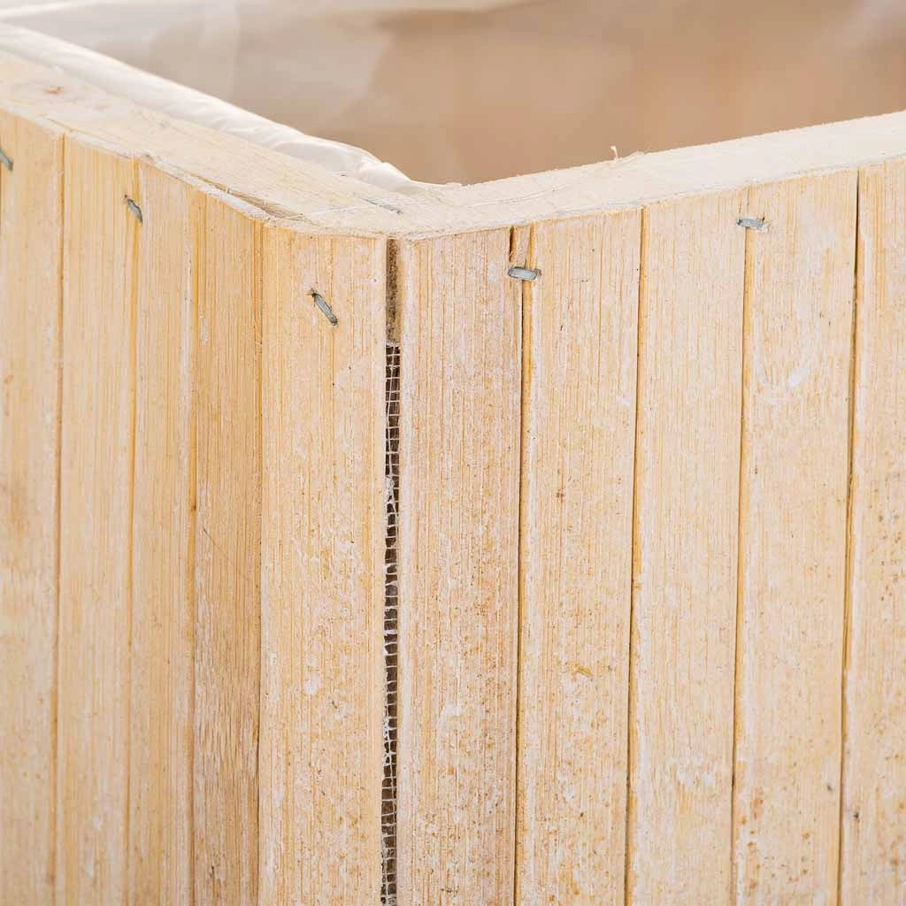 Cesto rettangolare in legno marrone 40,5x14,5x11h