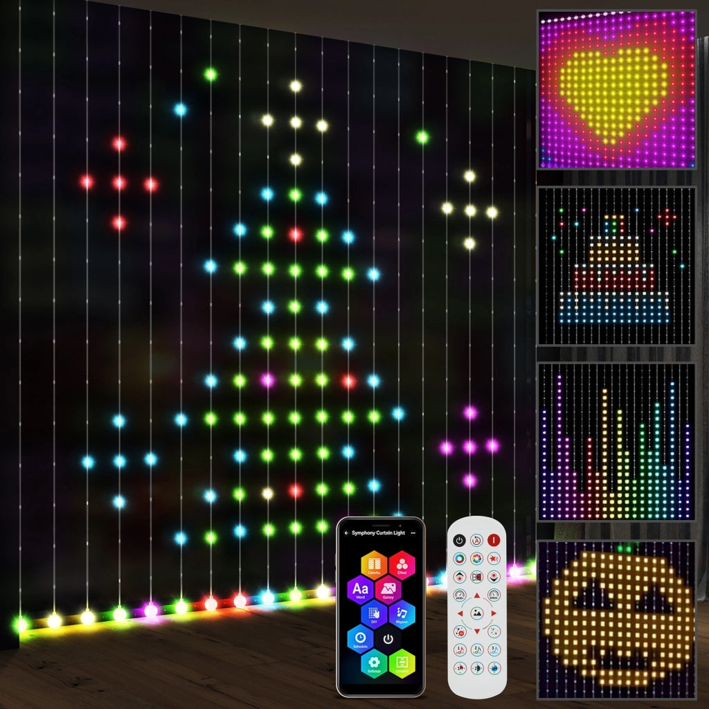 Tenda Luce LED 3x3m Intelligente con App e Telecomando ¨C zephmum ¨C Effetti Colori Personalizzabili