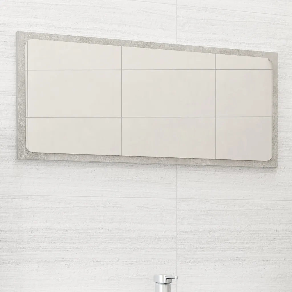 Specchio da Bagno Grigio Cemento 80x1,5x37 cm in Truciolato cod mxl 59621