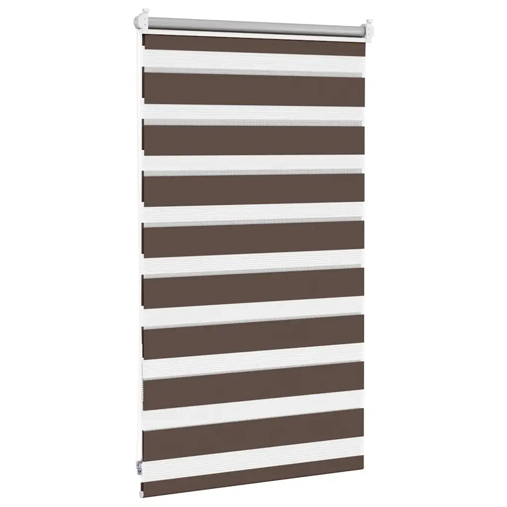 Tenda a rullo zebrata 50,9x100 cm Tessuto Larghezza 46,7 cm caffè 240189