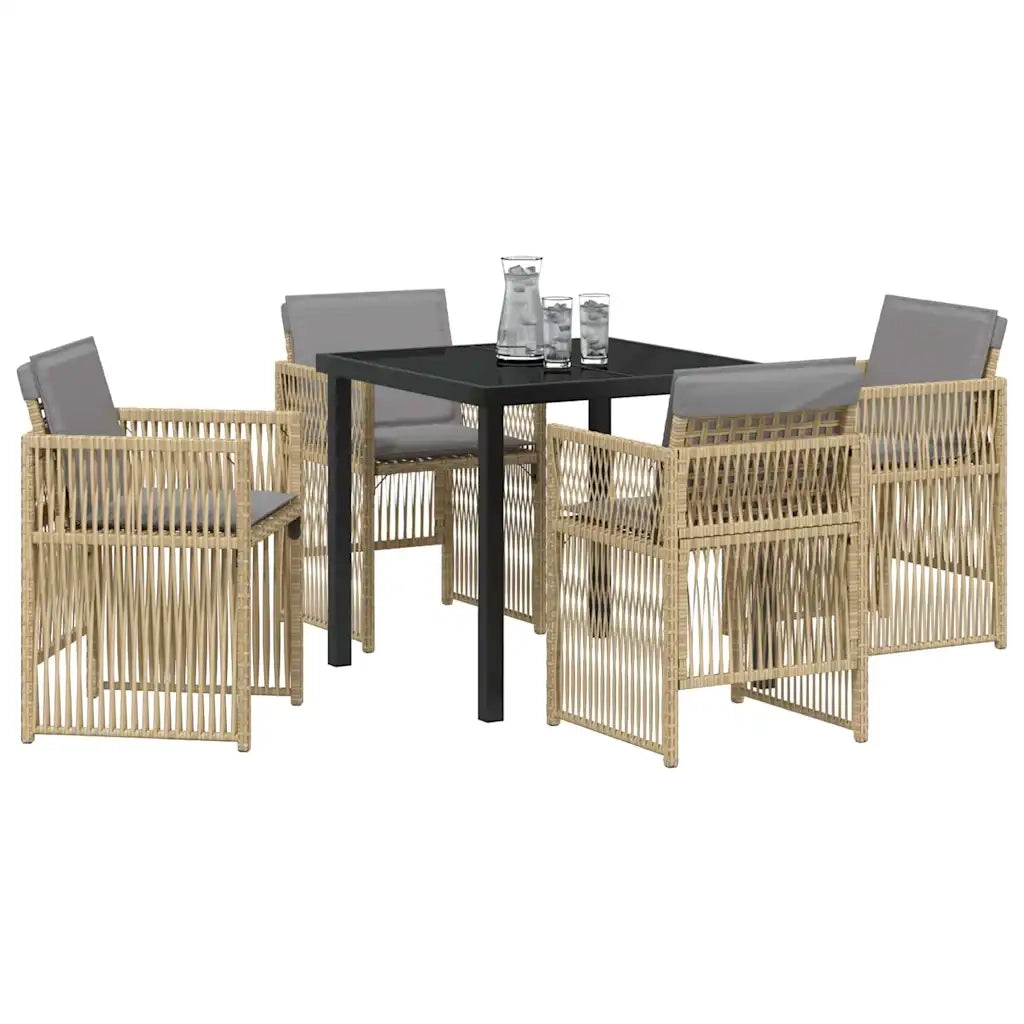Set da Pranzo per Giardino 5 pcs Beige 3380669