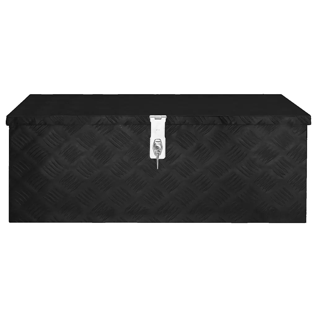 Contenitore Portaoggetti Nero 80x39x30 cm in Alluminio cod mxl 19022