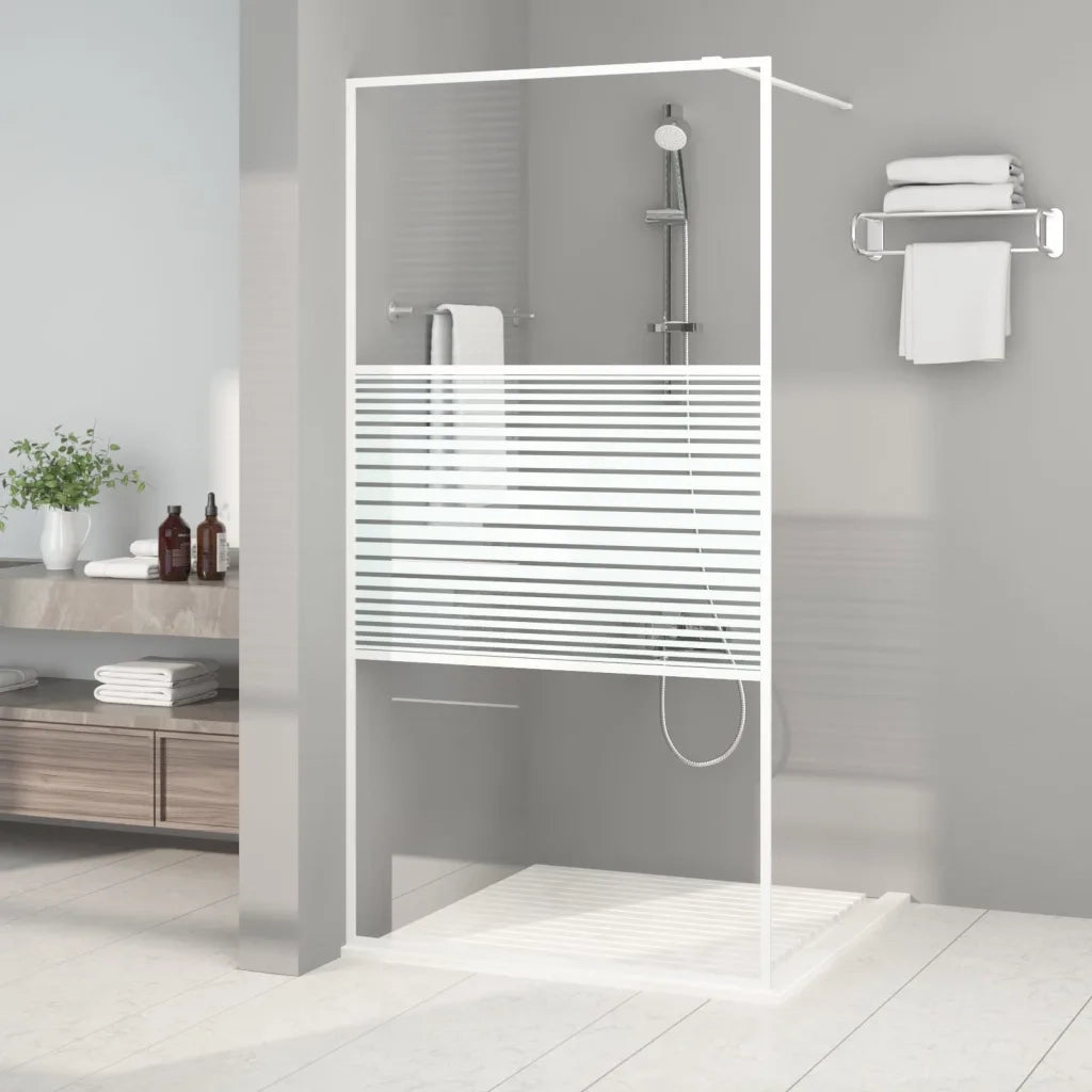Parete Doccia Walk in Bianca 100x195 cm Vetro Trasparente ESG cod mxl 48640