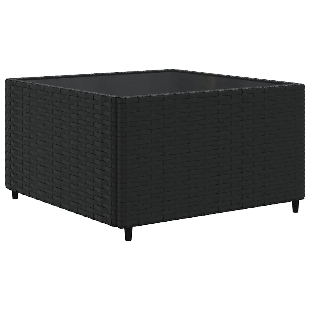 Set Salotto da Giardino con Cuscini 7pz Nero Polyrattan 3308112