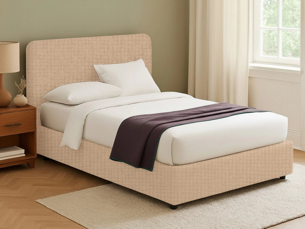 Wigan, Letto Matrimoniale Sfoderabile Made in Italy, Beige