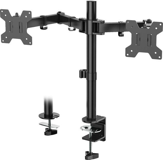 Sostegno monitor LCD da tavolo standard con braccio doppio in nero WL-M002 - originale