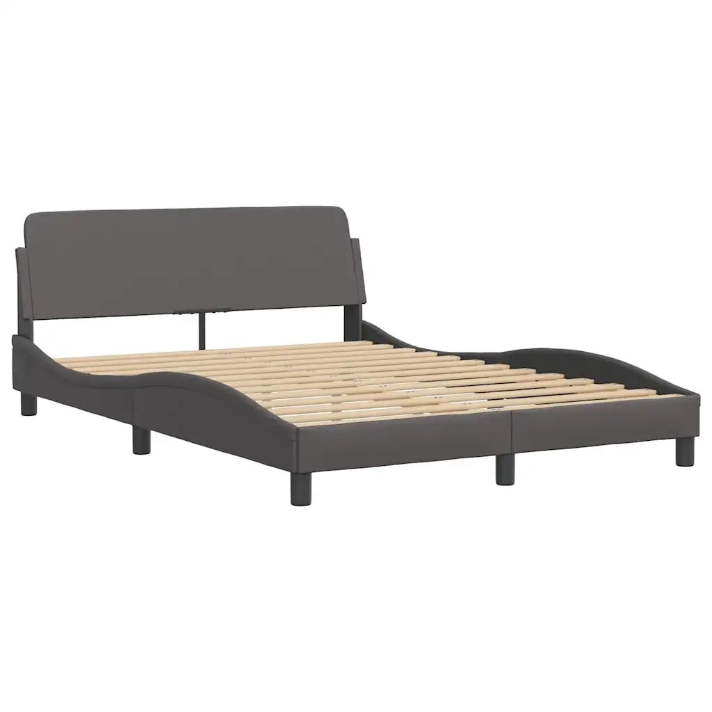 Letto con Materasso Dover Grigio 140x200 cm in Similpelle 3208420