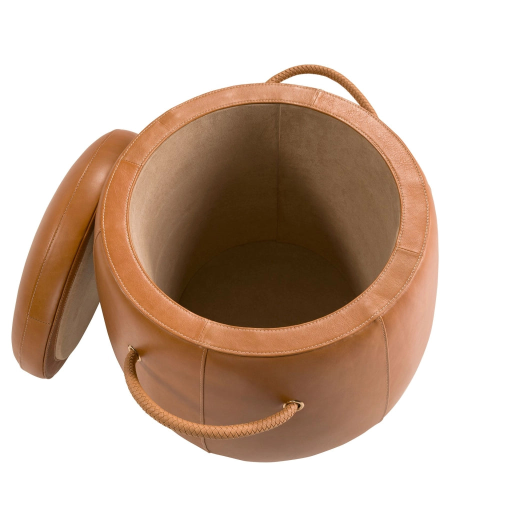 Pouf in pelle di cammello
