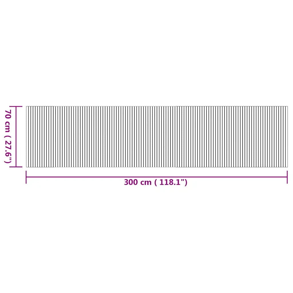 Tappeto Rettangolare Natura 70x300 cm in Bambù 376751
