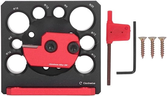 Herramienta di supporto in alluminio - Asta rotonda - Esperienza di taglio in acciaio duro - Blocchi di sega 4x girante - Utensili di falegnameria