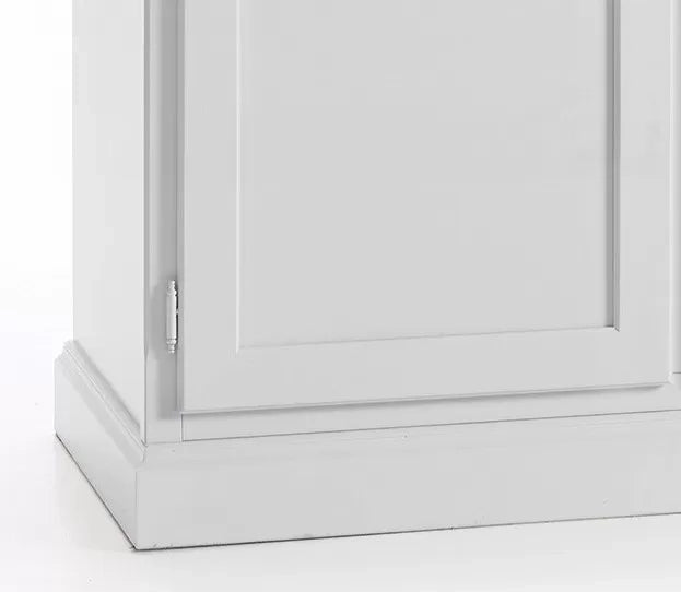 Cristalliera 2 porte in legno arte povera bianco sporco 106x42x203 - Mobili 2G