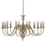 Candelabro Stile Anticato Bianco 12 Lampadine E14 CFW6586619