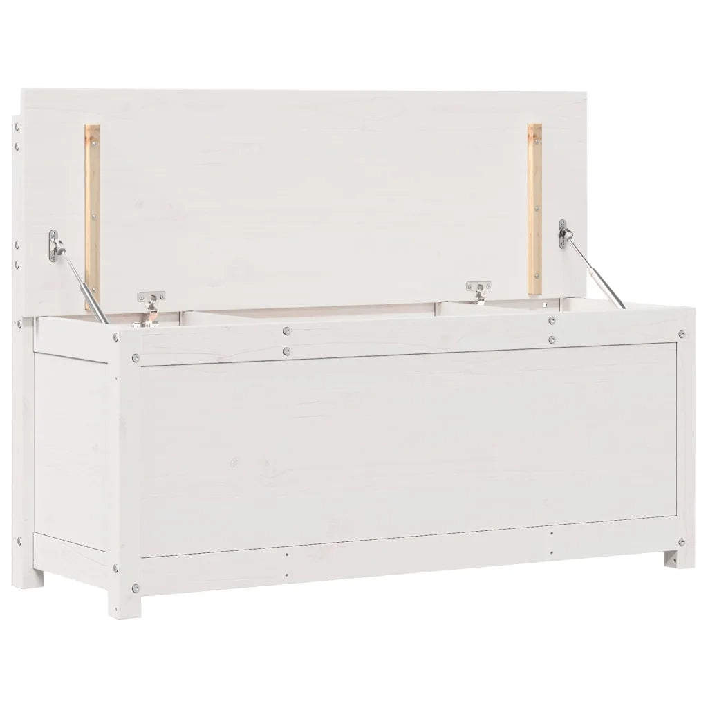 Panca-Sgabello Bianca 110x41x76,5 cm in Legno Massello di Pino