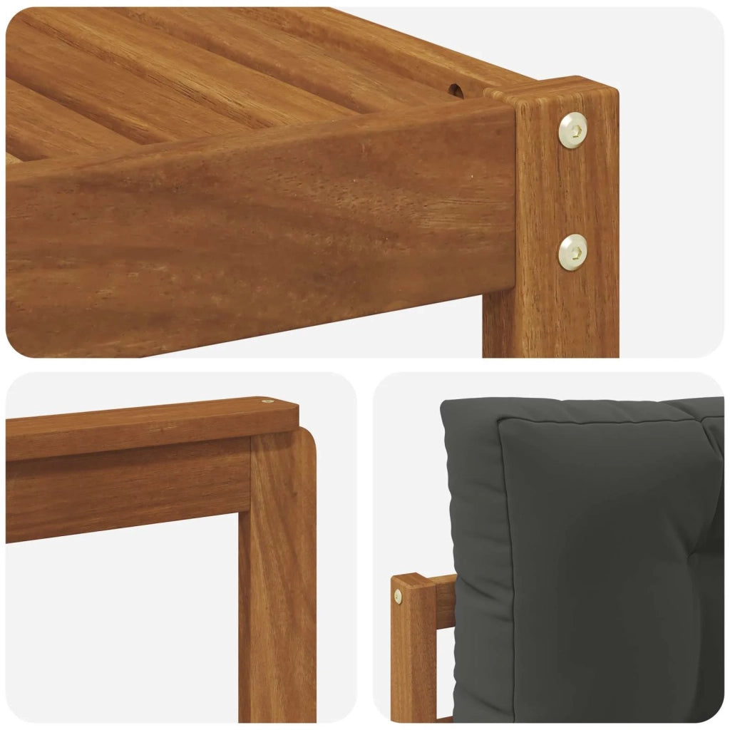 Set di divani da esterno con cuscino 9 pcs Naturale e Antracite 3367780