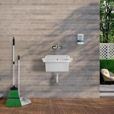 Pilozzo sospeso in resina 58x45 con kit di scarico e fissaggi inclusi