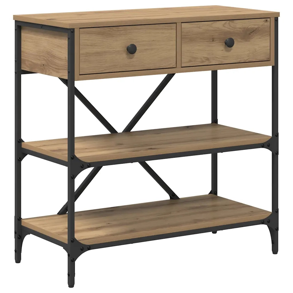Tavolo consolle con cassetto Marrone 75 x 34,5 x 75 cm legno 871313