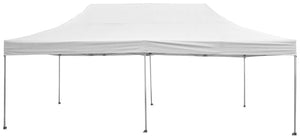 Gazebo da Giardino Pieghevole 3x6m in Alluminio e Tessuto Bianco