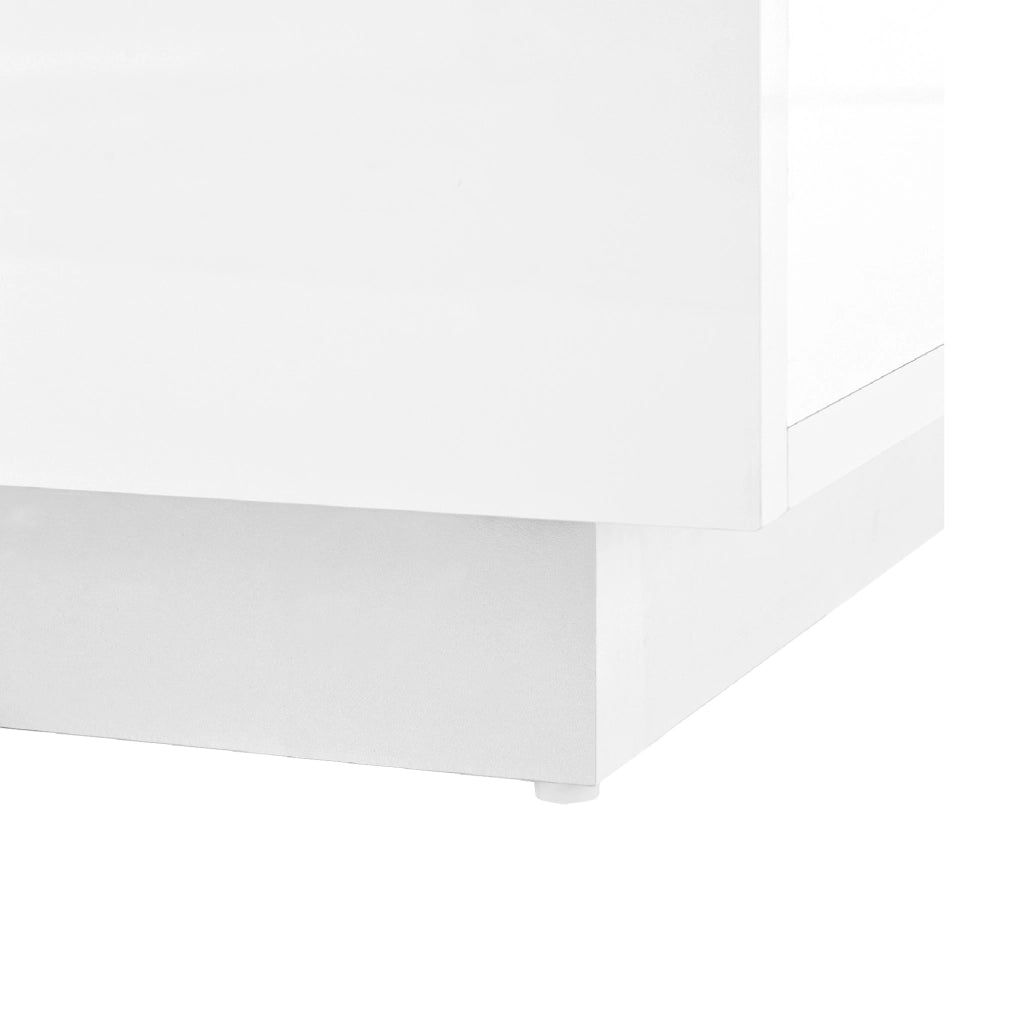 TAVOLINO DA CAFFÈ LED 80x50x35,5 cm Nero/Bianco in MDF