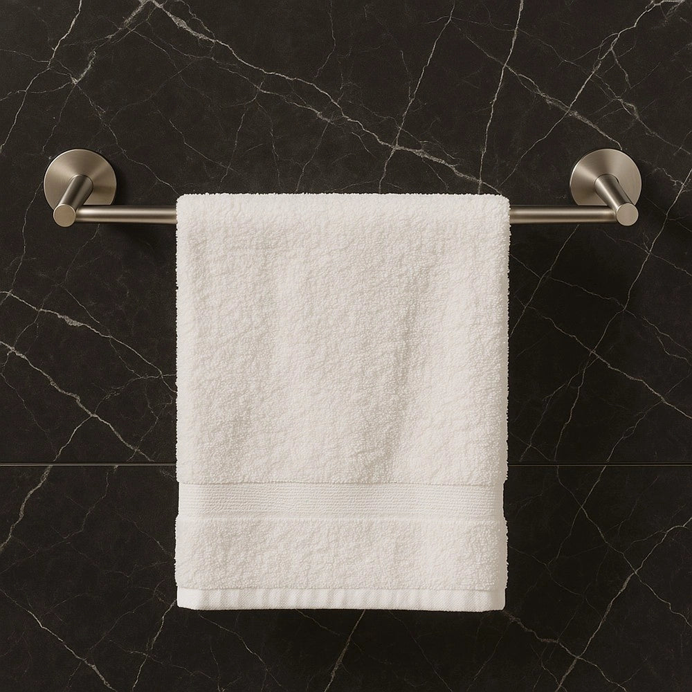 Trade Shop - Porta Asciugamani Lungo Da 60 Cm In Acciaio Satinato Accessorio Arredo Bagno 87912 -