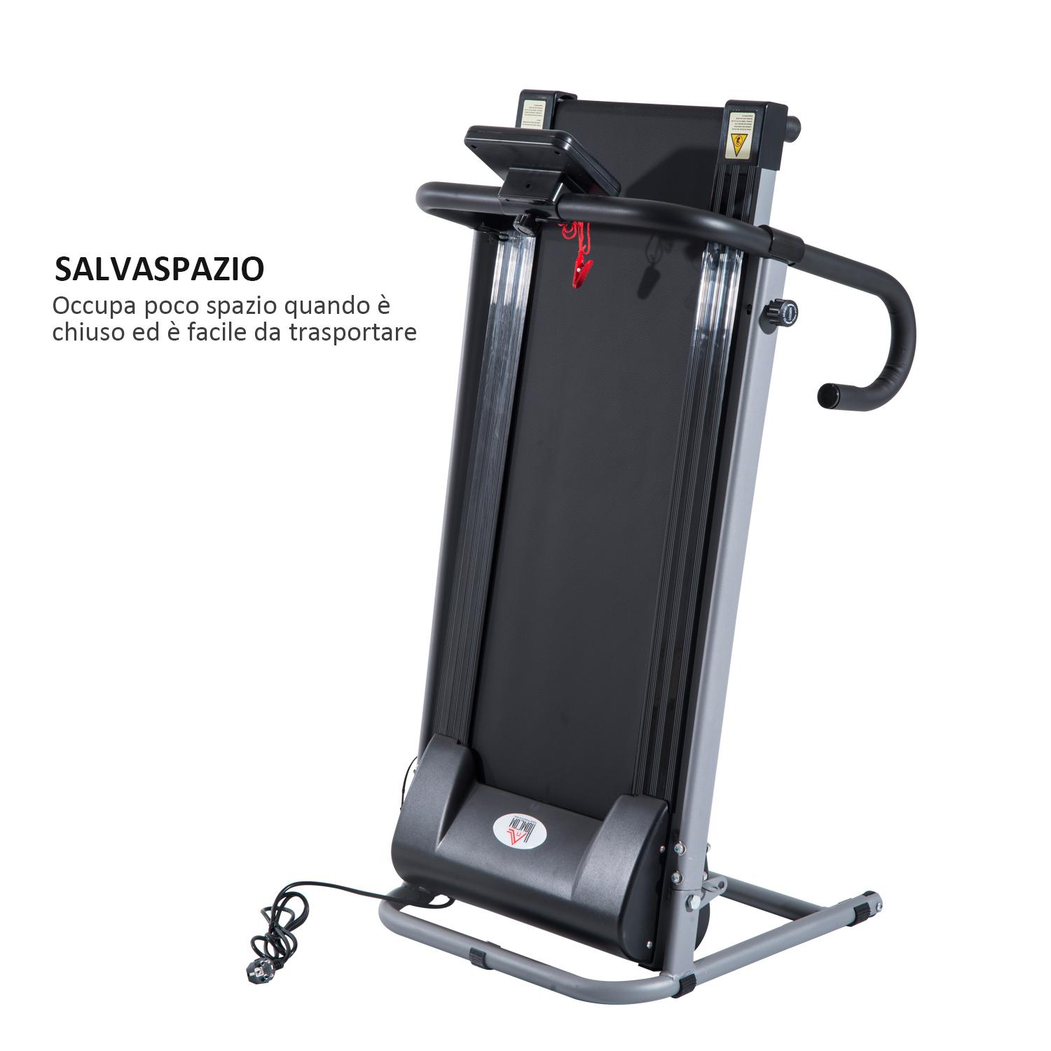 Tapis Roulant Elettrico Richiudibile Schermo LCD 500W