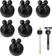 Tappetino adesivo per set di 6 tappeti per bagno e cucina, sistema di stoccaggio impermeabile e privo di fori, colore nero