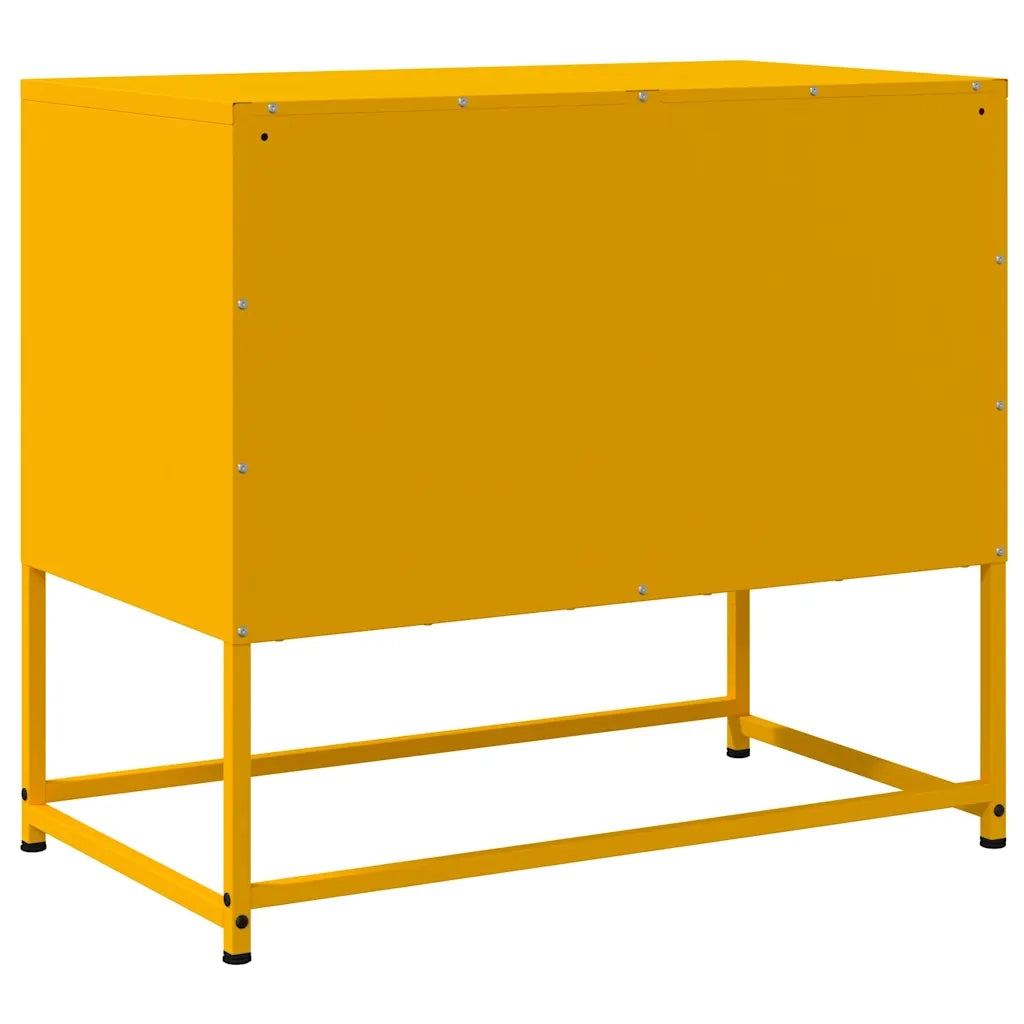 Mobile TV Giallo Senape 68,5x39x60,5 cm in Acciaio 846473