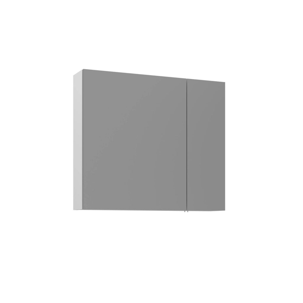 Mobile da bagno con specchio "Bari 80" - 75 x 16 x 66 cm - Bianco opaco