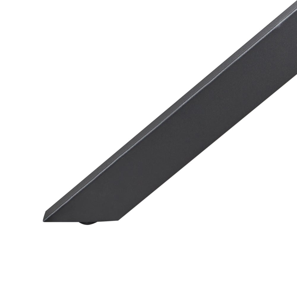 Tavolo da pranzo allungabile in legno scuro con piano in MDF nero e gambe in metallo 10/140 x 110 cm rotondo con 4 posti a sedere