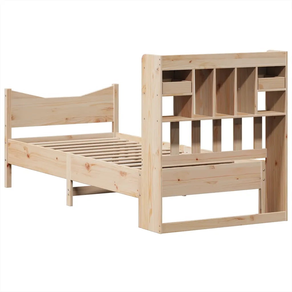 Giroletto senza Materasso 90x200 cm in Legno Massello di Pino