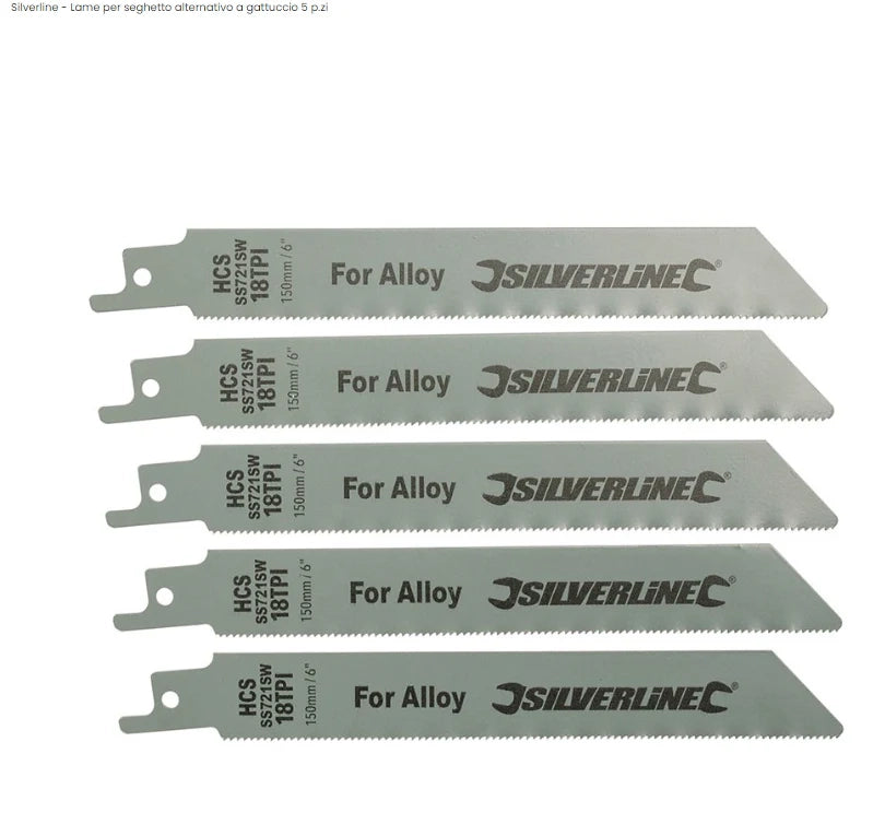 Silverline 5 Lame per seghetto alternativo a gattuccio