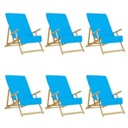 Asciugamani da Spiaggia 6 pz Turchese 60x135 cm Tessuto 400 GSM CFW5151763