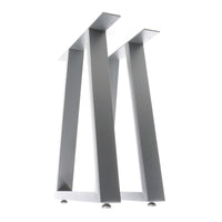 Set 2 gambe per tavolo a trapezio 60x72 cm base tavolo stile industriale grigio