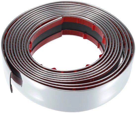 Protezione per raccordi porta 50mm larghezza - PVC - Argento - 500cm lunghezza - Universale - Protezione contro graffi - Striscia per raccordi porta