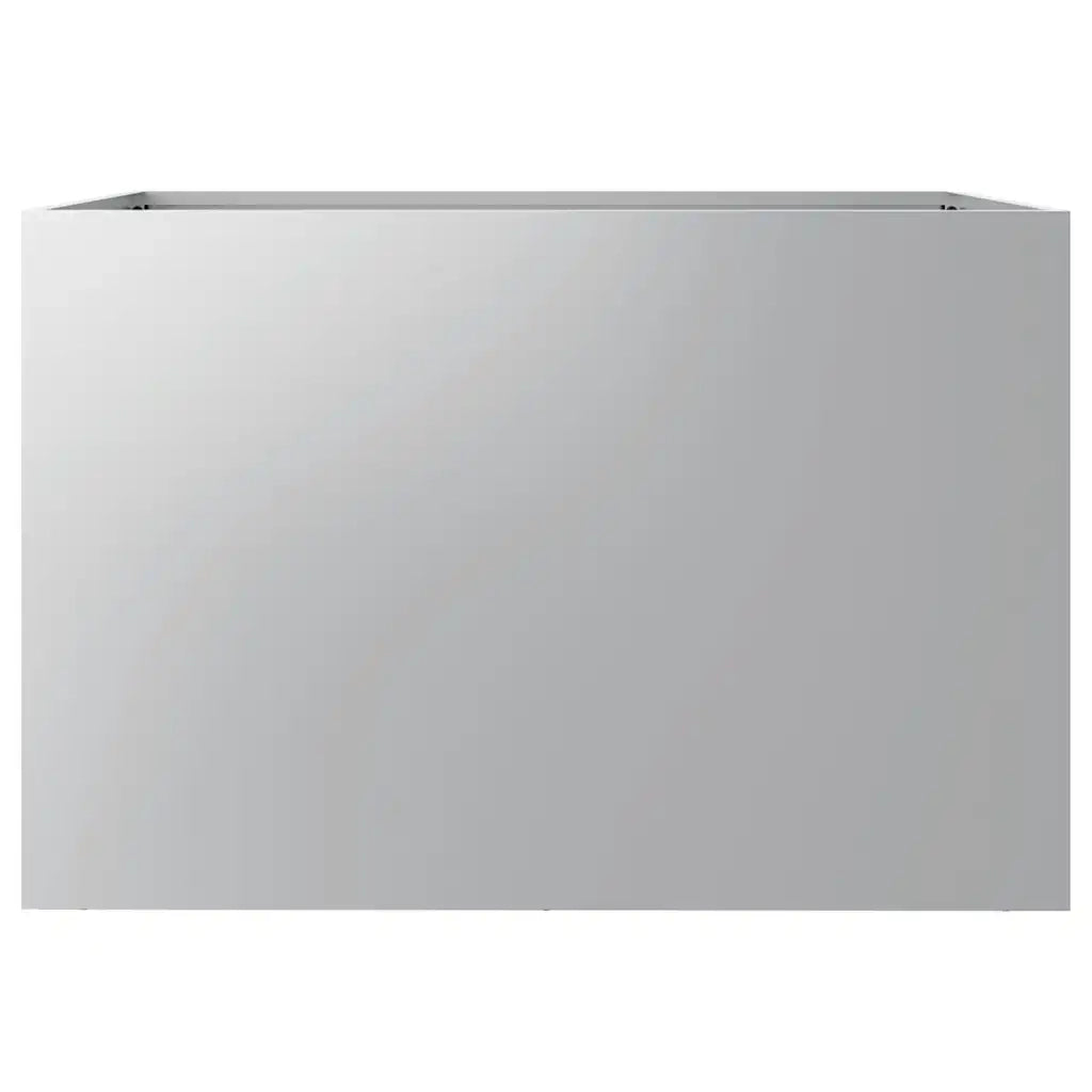 Fioriera | Cassetta per fiori | Vaso Argento 62x47x46 cm in Acciaio Zincato