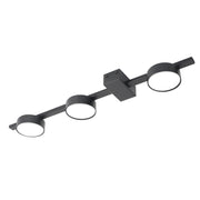 Faretto soffitto barra 3 luci nero GX53 3x10W Polux
