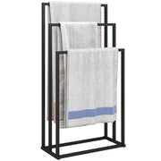 Porta asciugamani in acciaio con 3 stanghe ¨C zephmum ¨C 45x21.5x85 cm