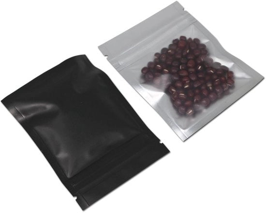 Borse di stoccaggio 100 pezzi - Plastica trasparente/Zip - Mylar duraturo - 7,5 x 10 cm - Ideali per snack/caffè - Borse riutilizzabili - Borse di confezione