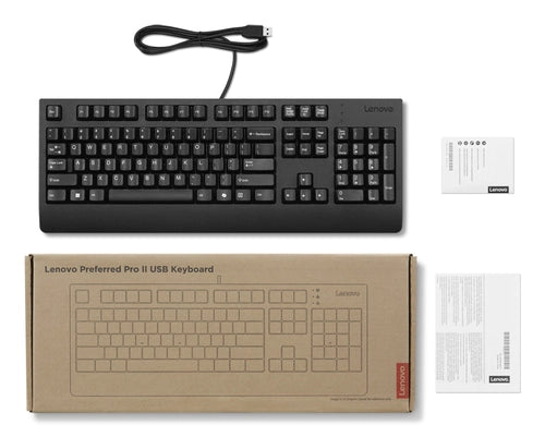 Lenovo Preferred Pro II tastiera Casa/ufficio USB Tedesco Nero