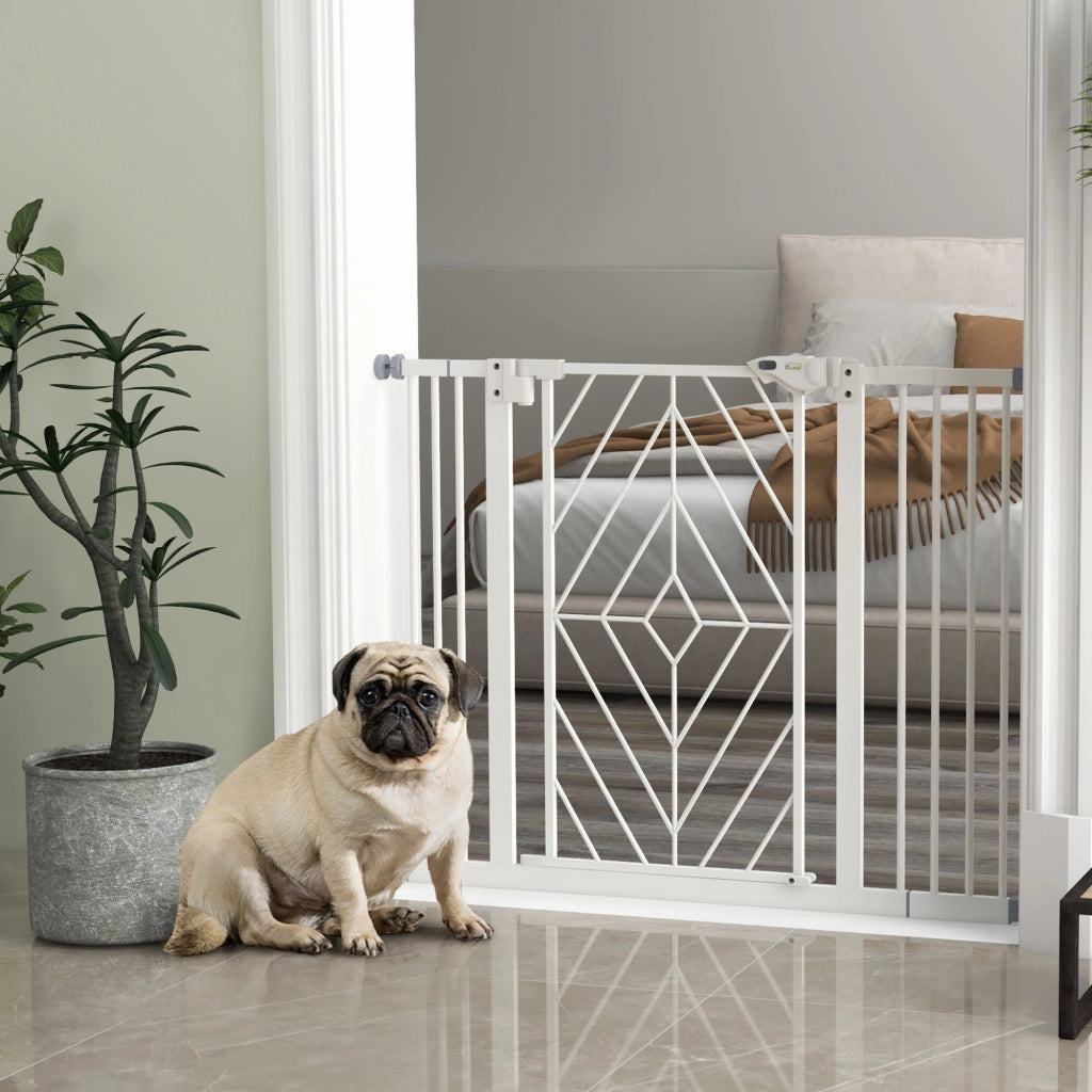 Cancello di Sicurezza per Bambini e Animali ¨C zephmum ¨C Bianco 100x76x4 cm