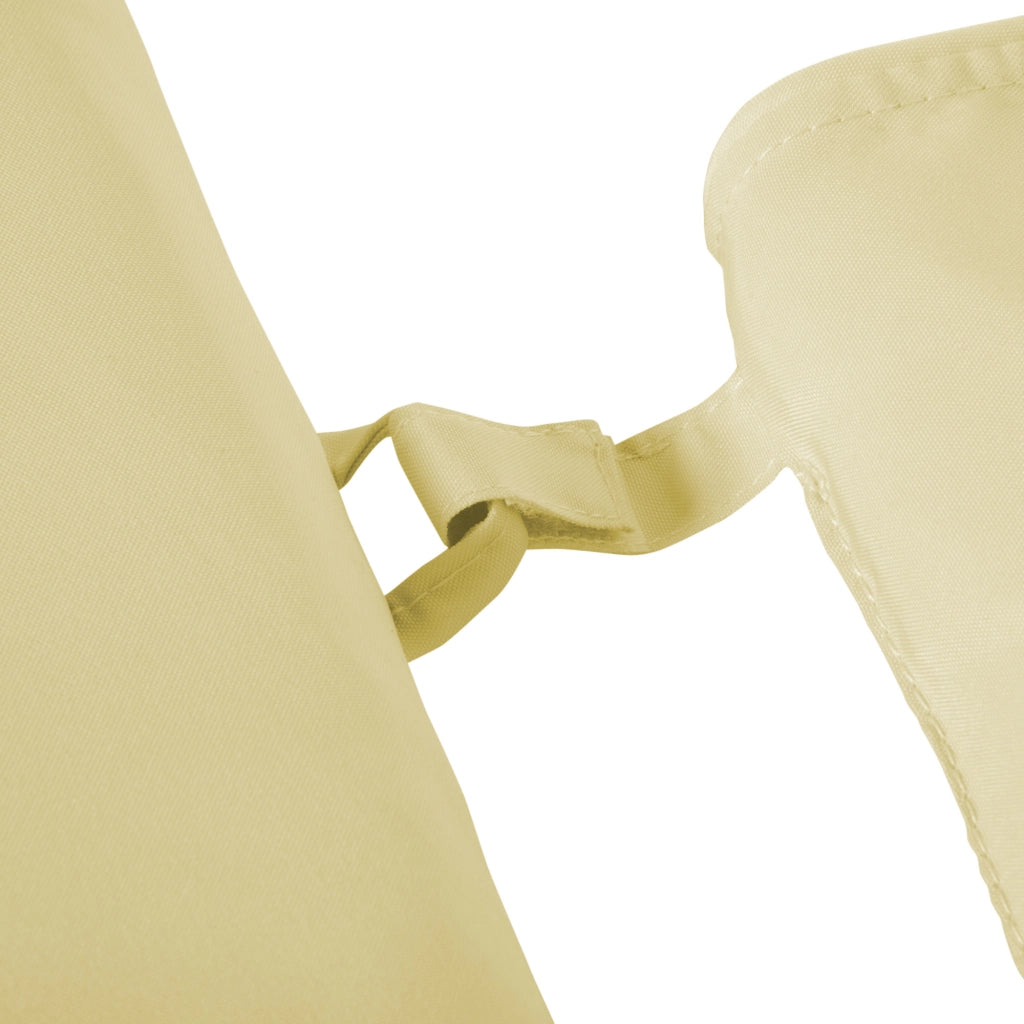Cuscino da lettino abbronzante con cerniera e cinturini ¨C zephmum ¨C crema 198x53x5 cm