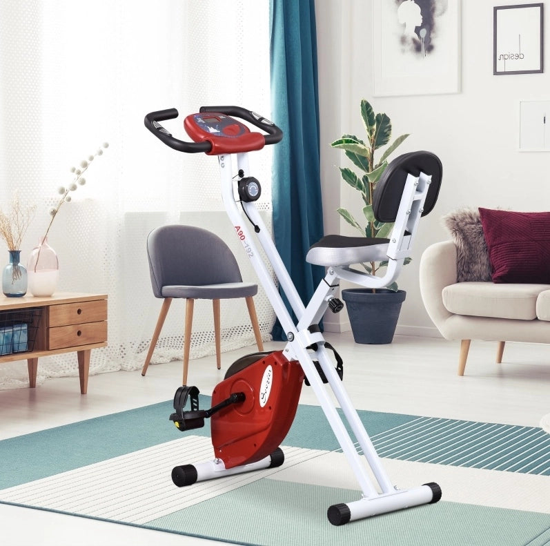 Cyclette pieghevole con resistenza magnetica e display LCD