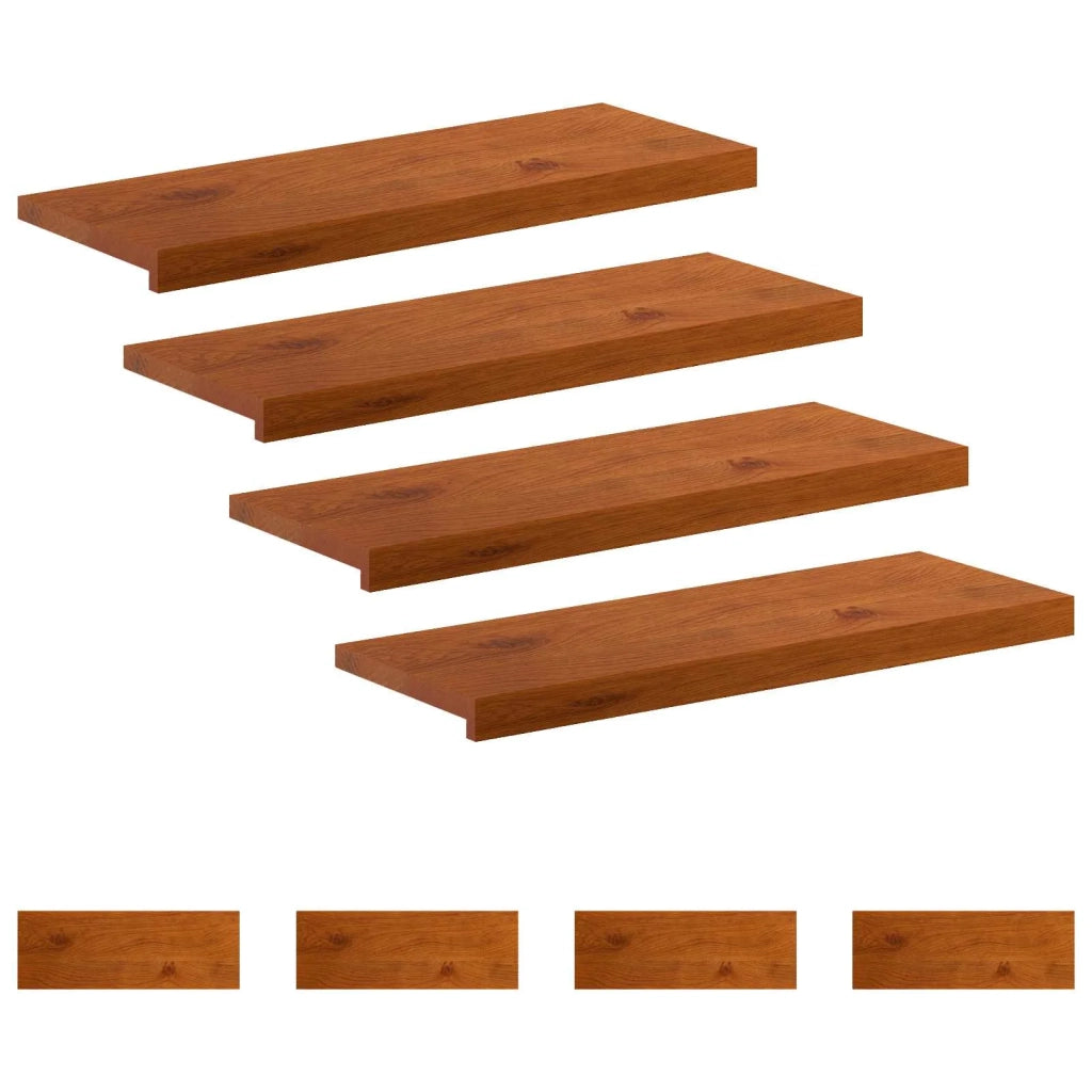 Gradini per Scale 8 pz 70 x 25 x 2 cm Marrone 3449369