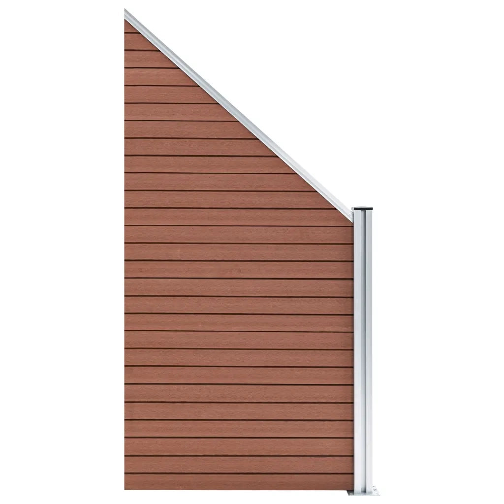 Pannello di Recinzione in WPC 95x(105-180) cm Marrone cod mxl 17000