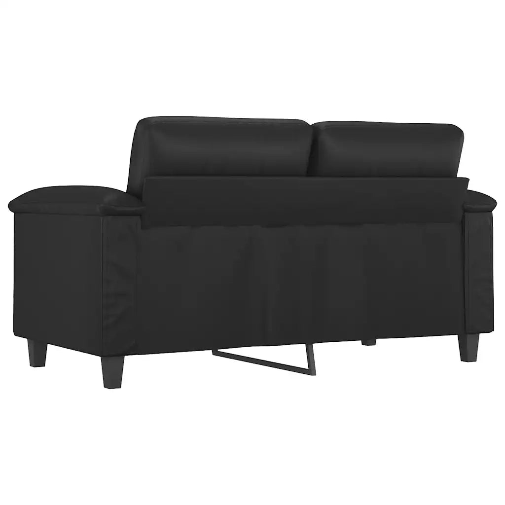 Divano a 2 Posti-Sofa 2 Posti Nero 120 cm in Similpelle 551066