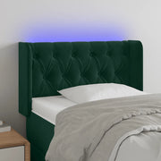 Testiera a LED-Testata con LED Verde Scuro 83x16x78/88 cm in Velluto 270234