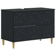 Armadio per Lavabo da Bagno DELFT Nero 82 x 41 x 59 cm 897016