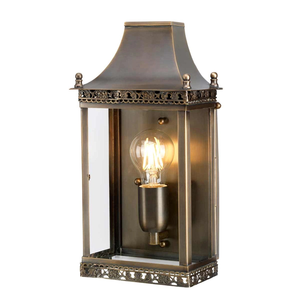 Applique esterna ottone anticato E27 IP44 Elstead Regents