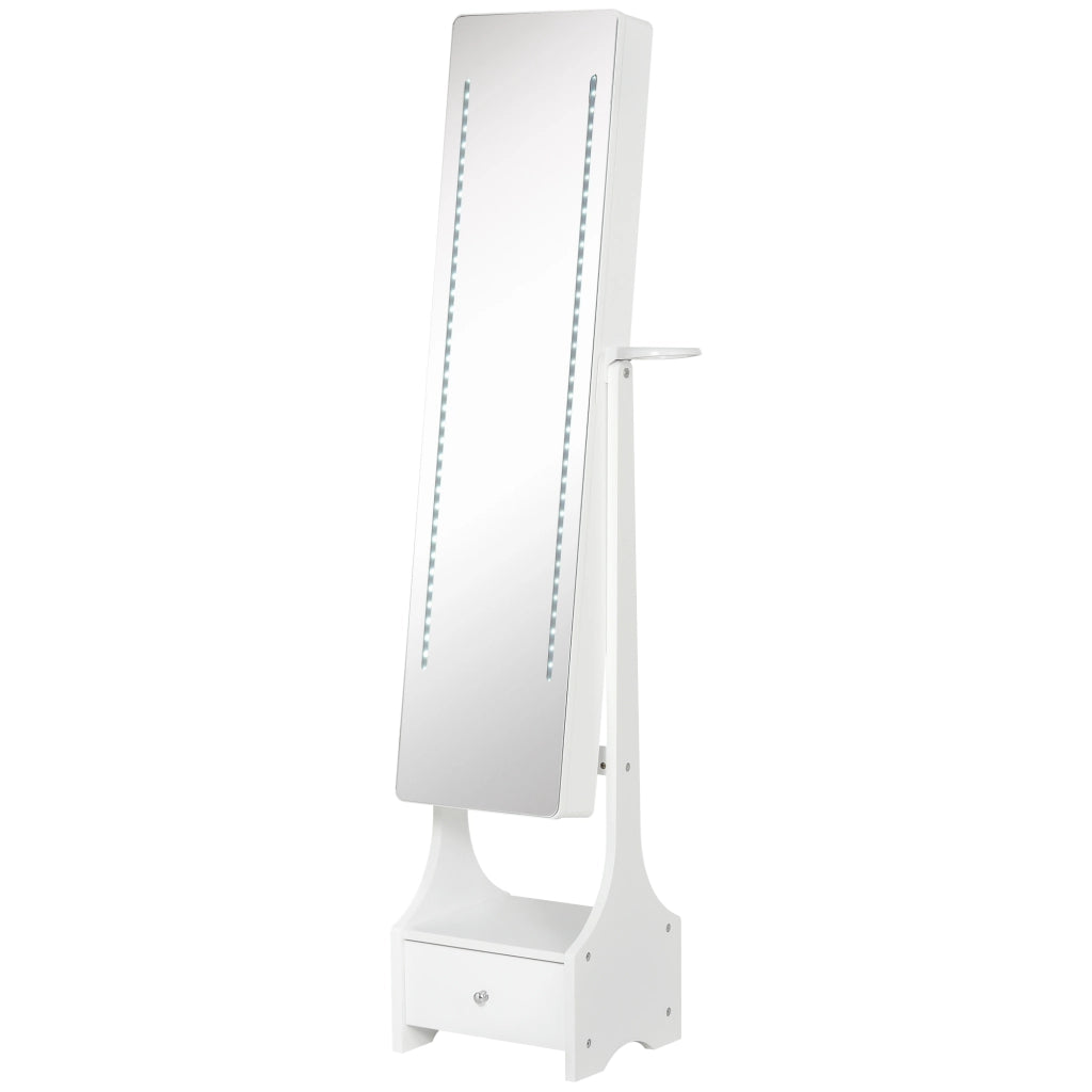 Armadio Portagioie Specchio e Luci LED Regolabili con Interruttore Touch