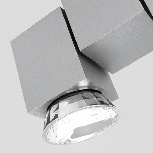 Faretto MARVEL II inclinabile alluminio 230V GU10 2x50W
